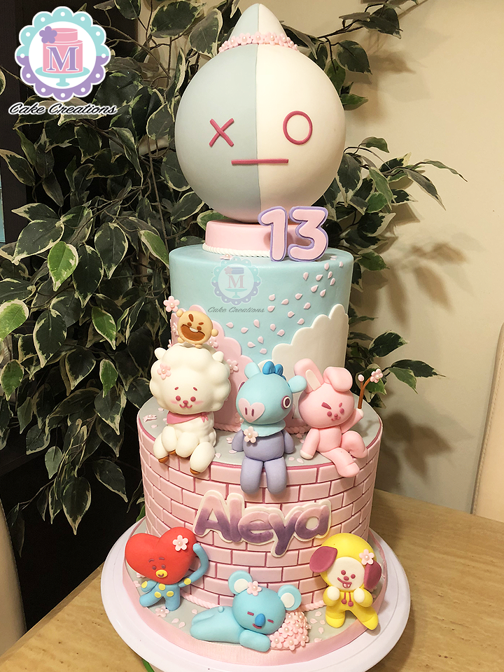 The Double Tier BTS cake for Birthdays