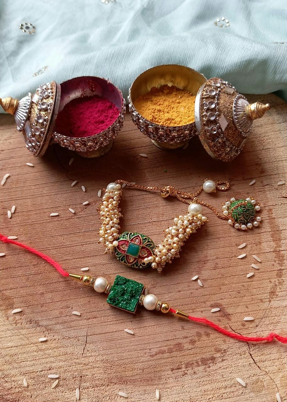 Set of Couple Rakhi Online