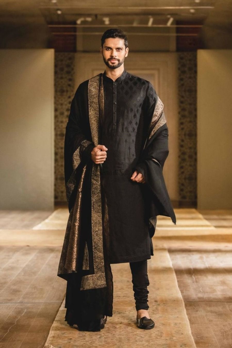 Royal Black Sherwani for Men