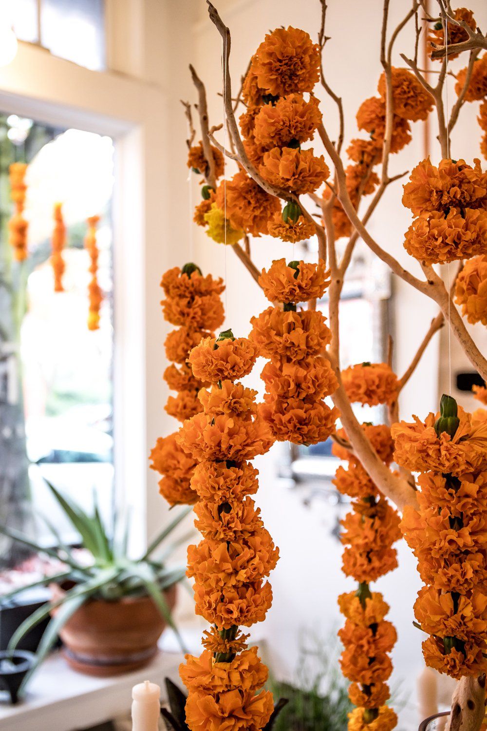 Marigold Tassel Hanging Wedding Home Decoration