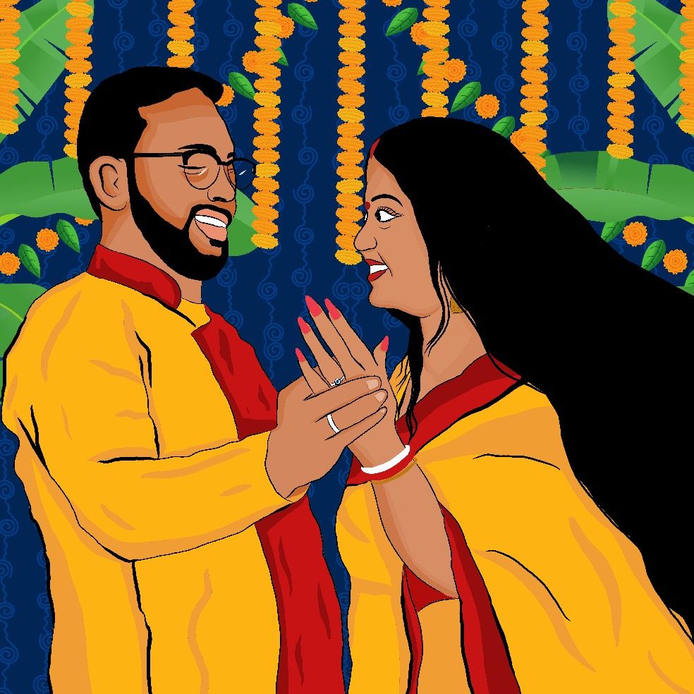 Haldi Animation Bengali Wedding Card Writing