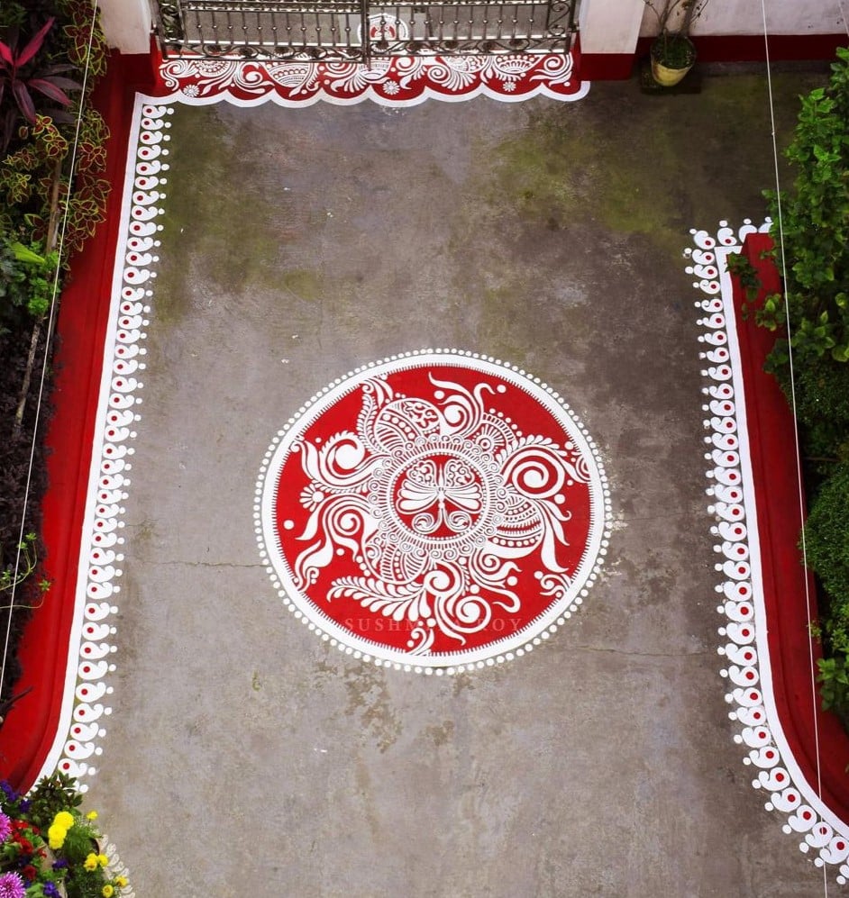 Bengali Border Alpona Design