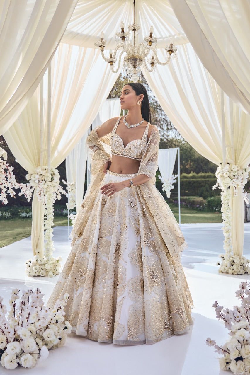 The Whites and the Off-Whites Lehenga designs