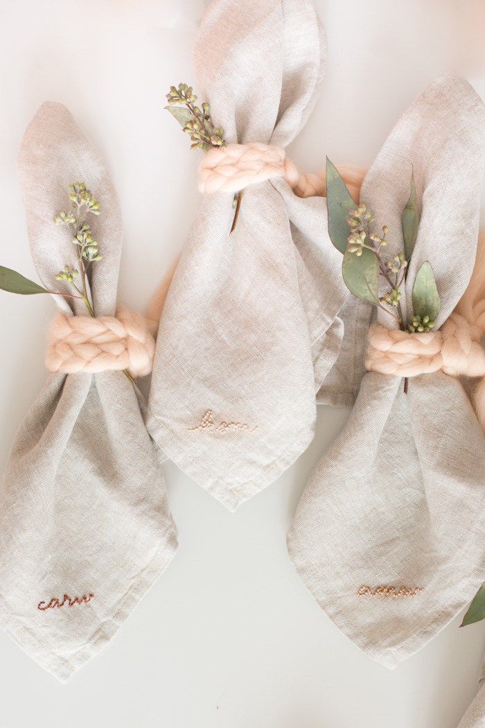 Personalised Napkins Engagement Decorations Idea