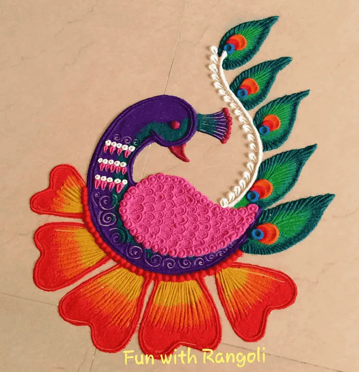 Bird Diwali Rangoli