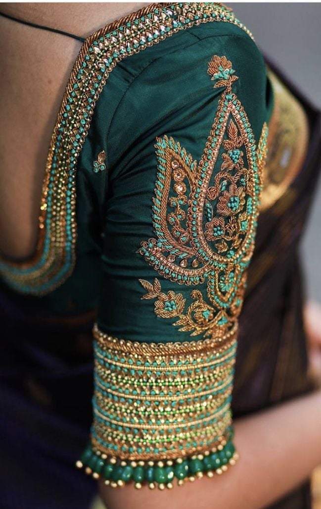 Zardozi Work Marriage Bridal Maggam Work Blouse Designs