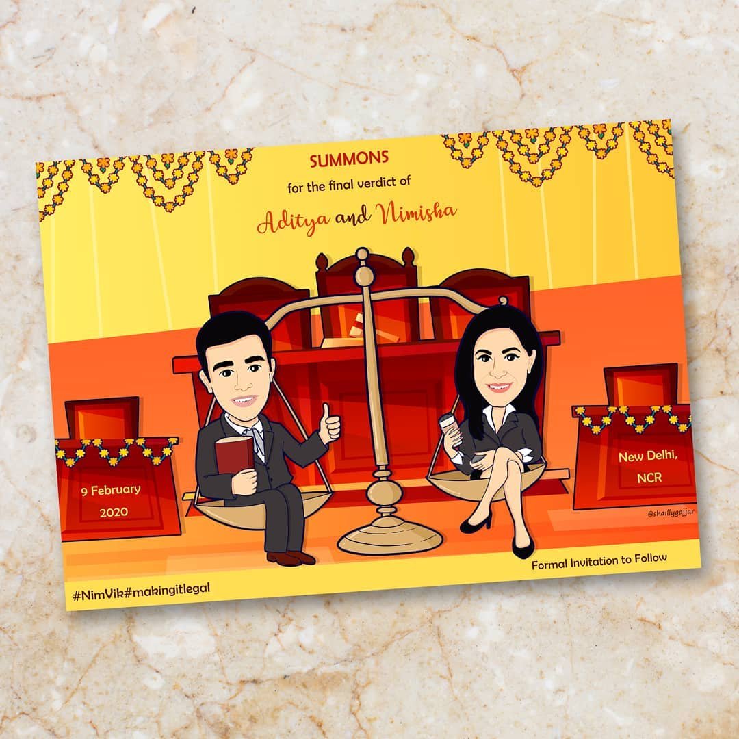 Carricature Wedding Invitations