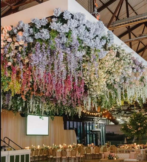 Floral Installations Over-the-Top Ceiling & Wall Displays