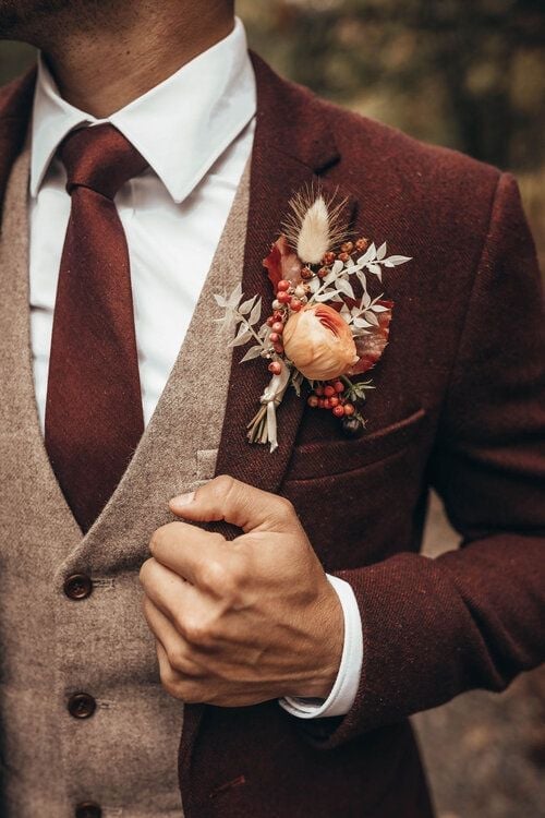 Brown Tan Wedding Blazer