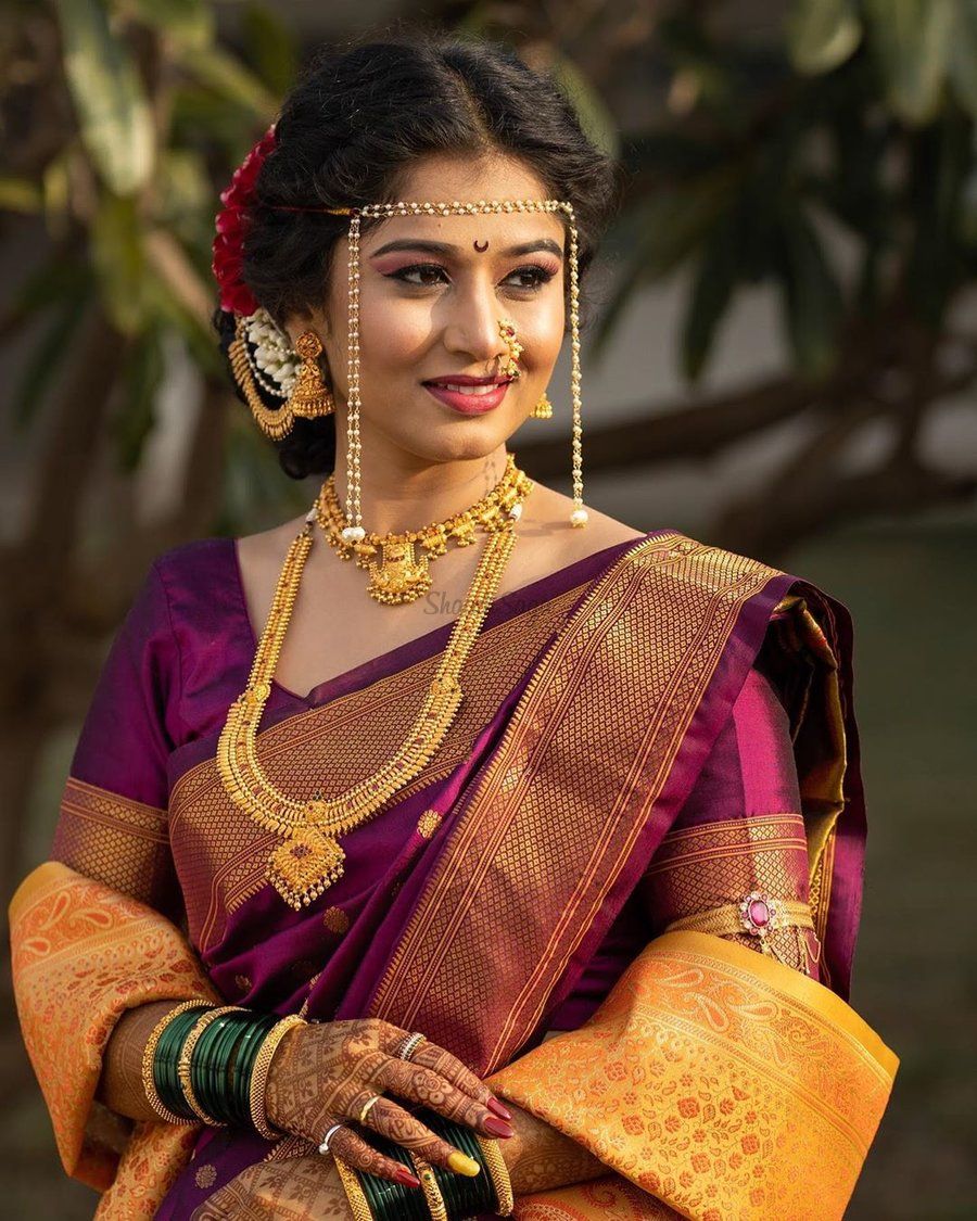 Crescent Moon Royal Maharashtrian Bridal Makeup