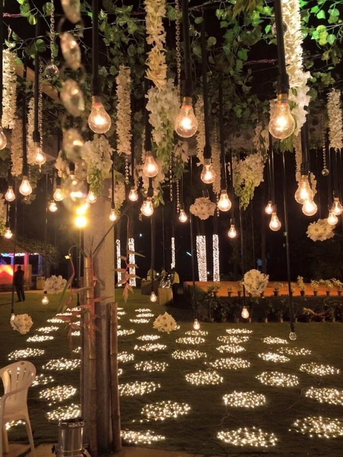 Light Bulb Wedding Mandap Decoration