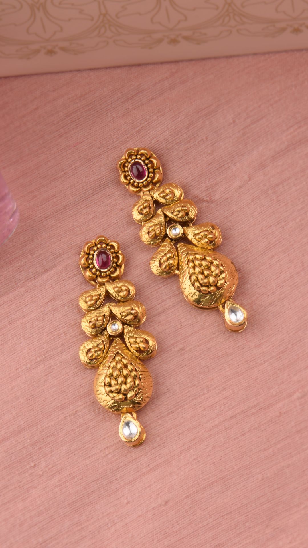 Dainty Bridal Gold Earrings Designs