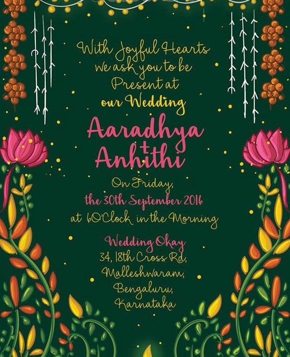 Quirky Wedding Invitation Card Design