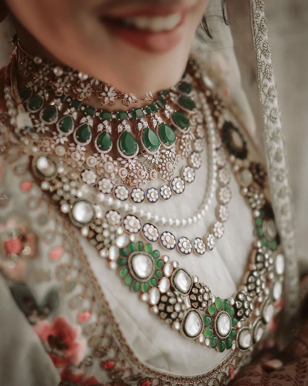 Green Meenakari Polki Jewellery Necklace