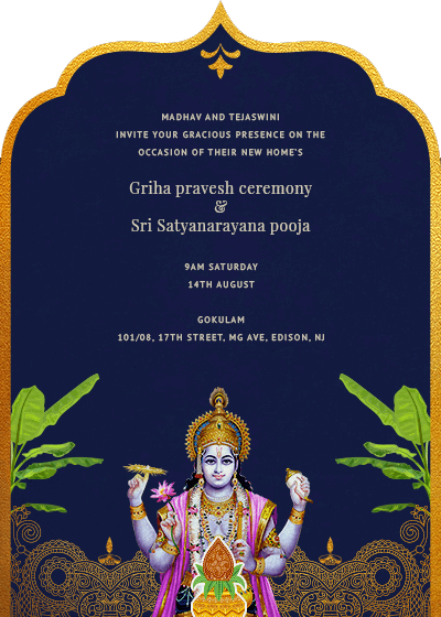 Grihapravesh Invitation Card Design