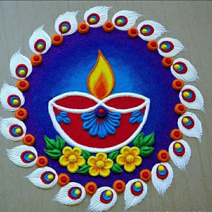 Unique Diwali Rangoli