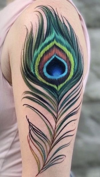 Upper arm Mor Pankh with Colour