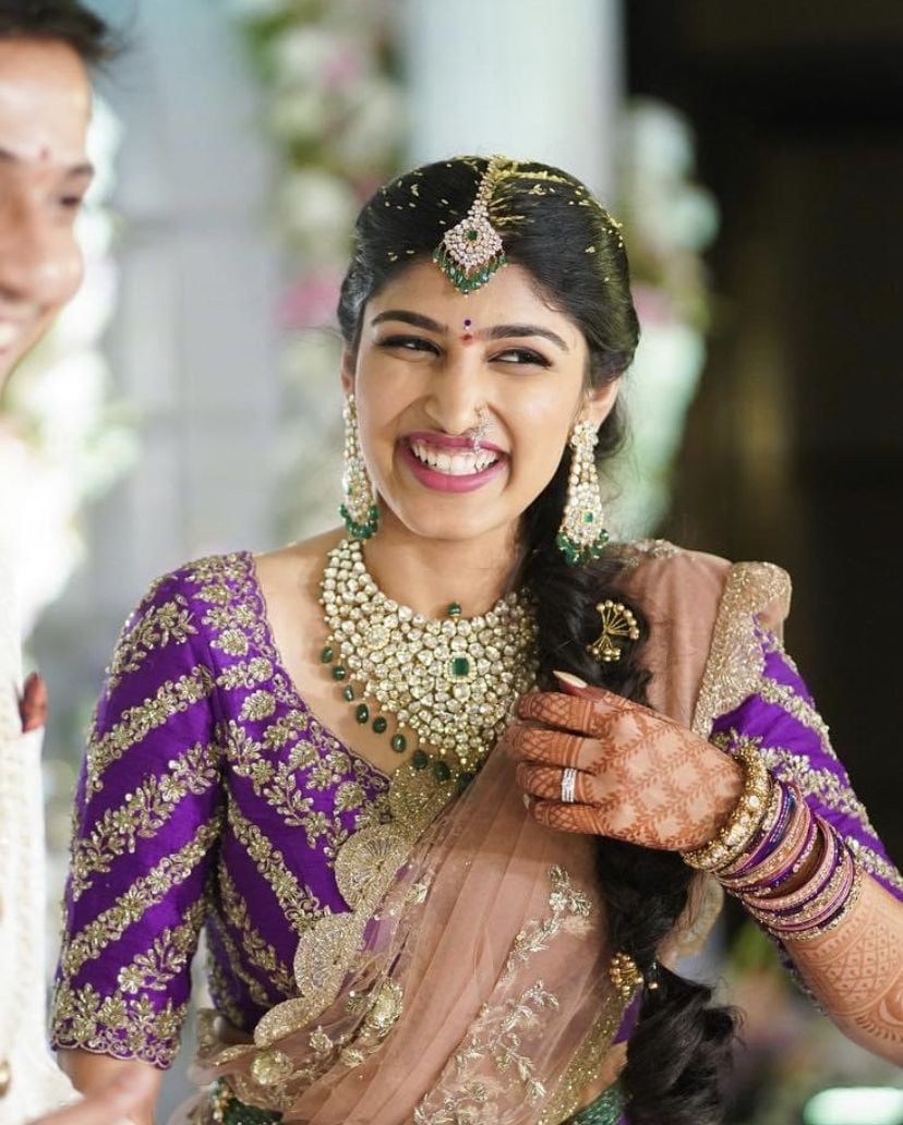 The Celeb-Inspired Pink Wedding Blouse Designs