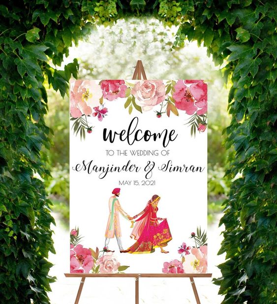 Elegant Wedding Welcome Sign