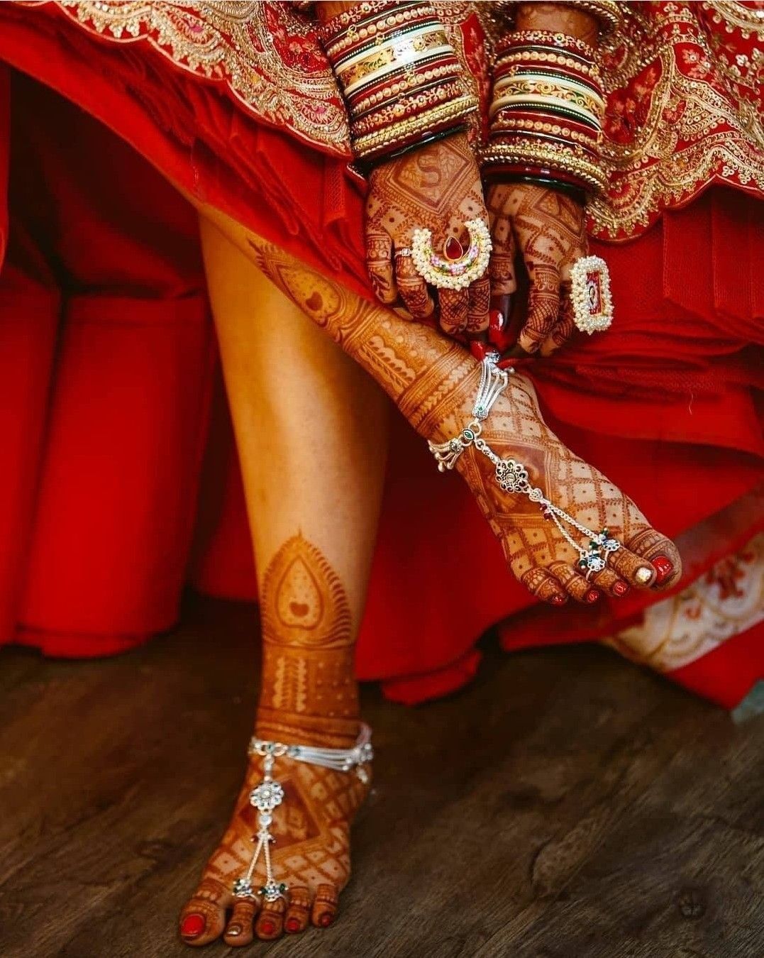 The Toe Ring Attached Payal Design