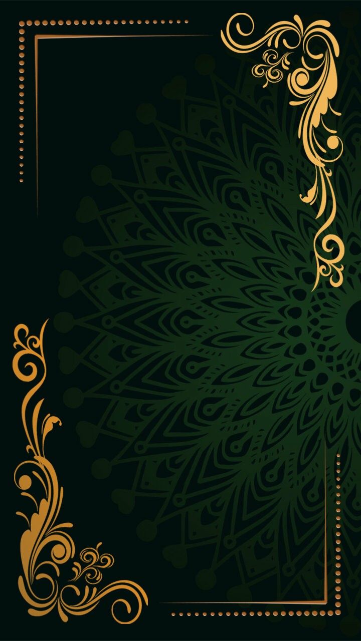 Emerald Green Royal Wedding Card Background