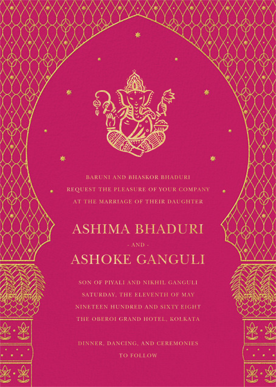 Bengali Wedding Card Design