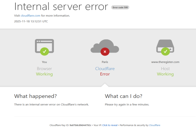 erreur cloudflare