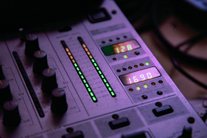 A close up of a dj mixer.