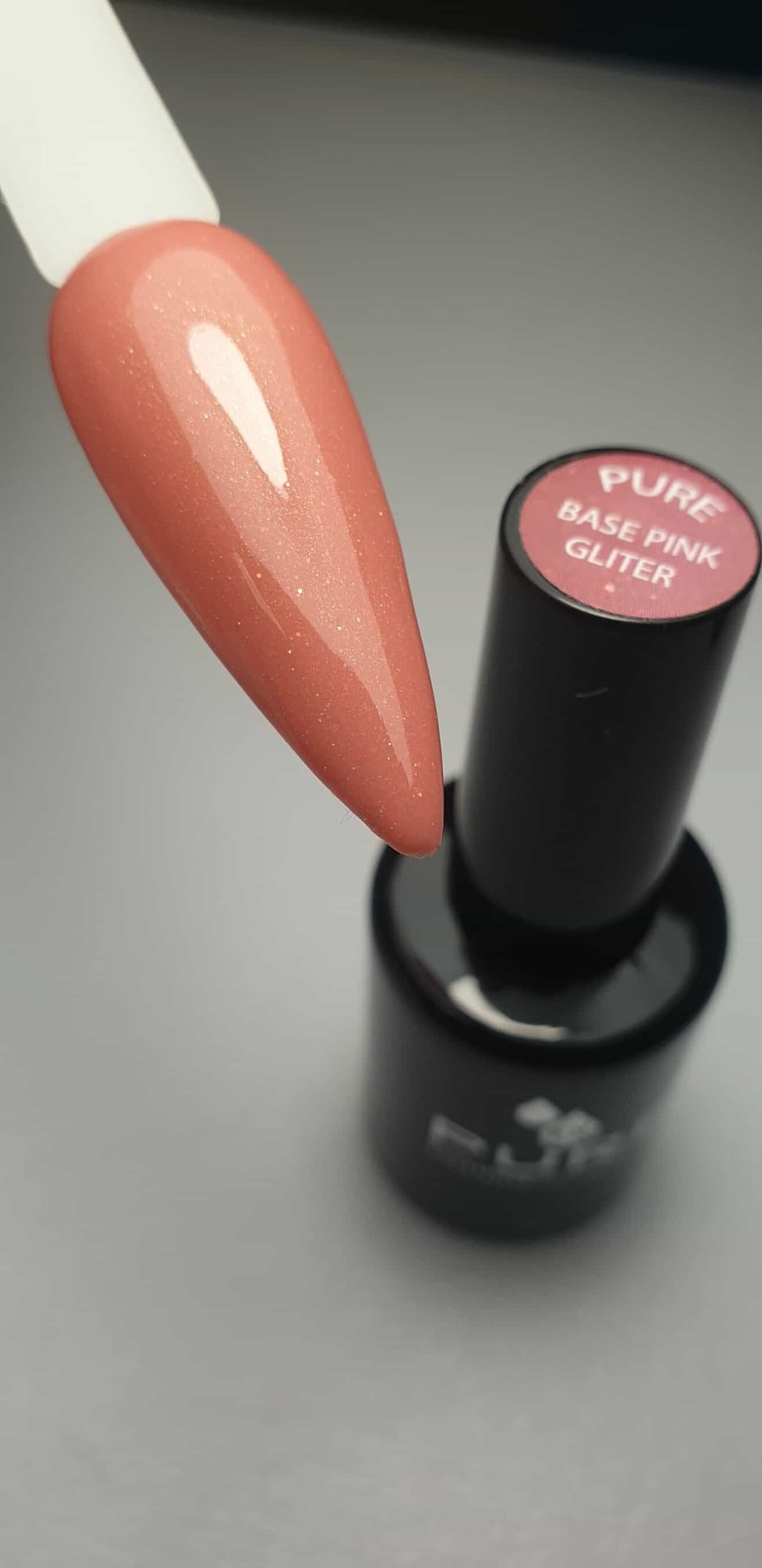 Base pink gliter - בסיס ג'ל בגוון ורוד שימר -Pure