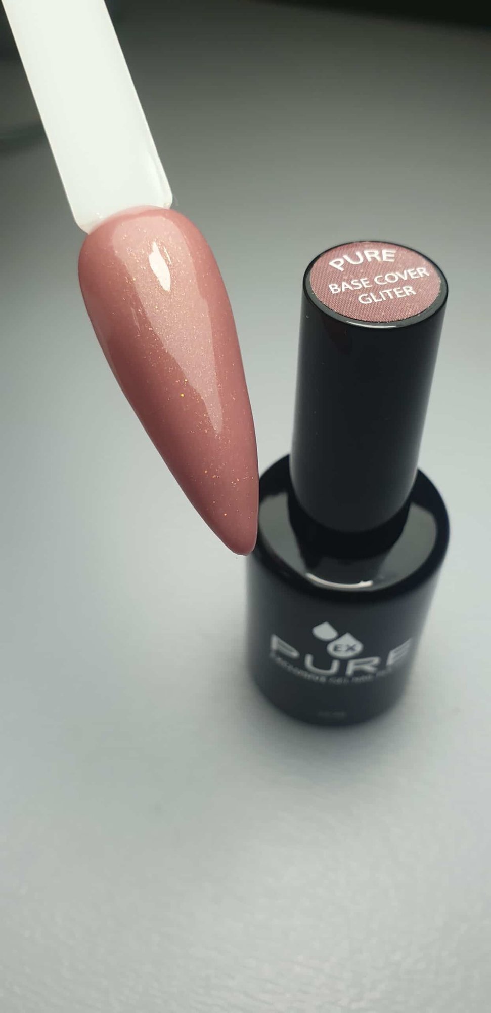 Base cover gliter - בסיס ג'ל בגוון ניוד שימר -Pure