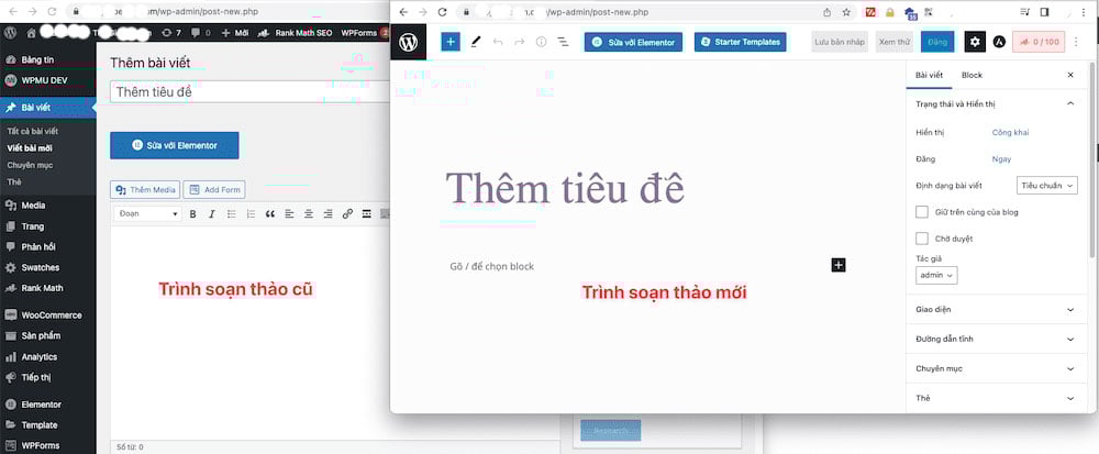 cach cai dat classic editor tren wordpress 3