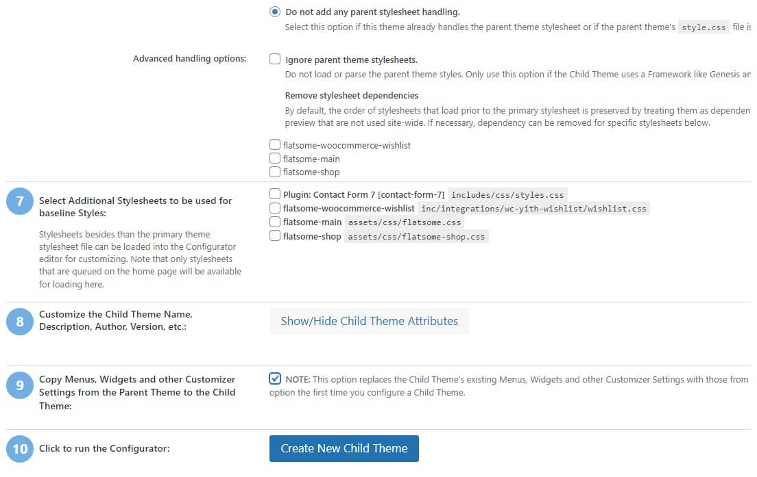 Child Theme Configurator Pro 03