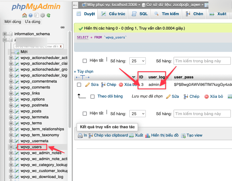 cach cap nhat quyen user wordpress tren phpmyadmin 03
