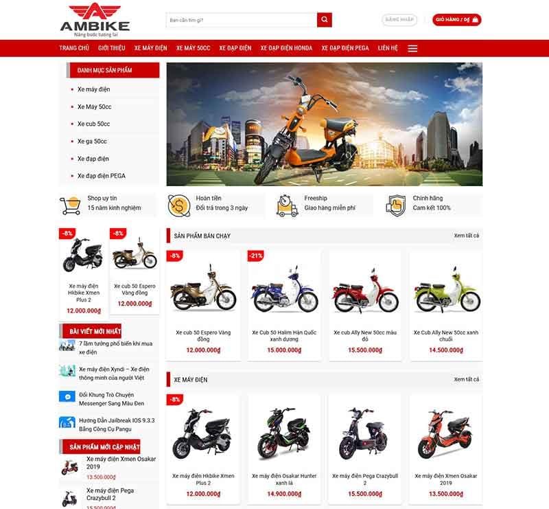 Chia sẻ miễn phí Source theme Shop Xe Máy dựng bằng Flatsome