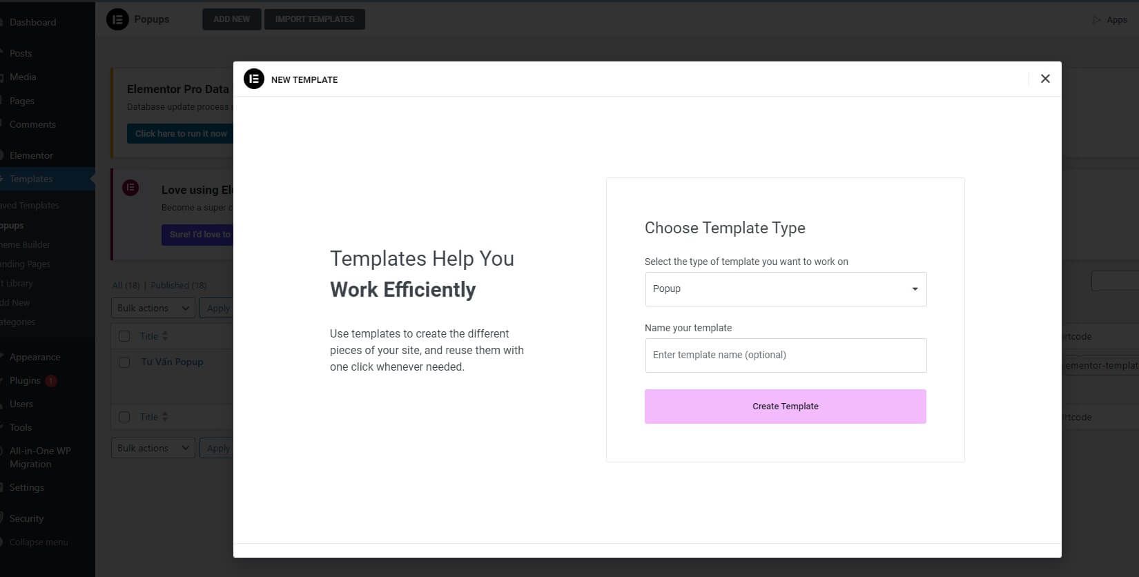 Huong dan tao popup bang elementor pro 1