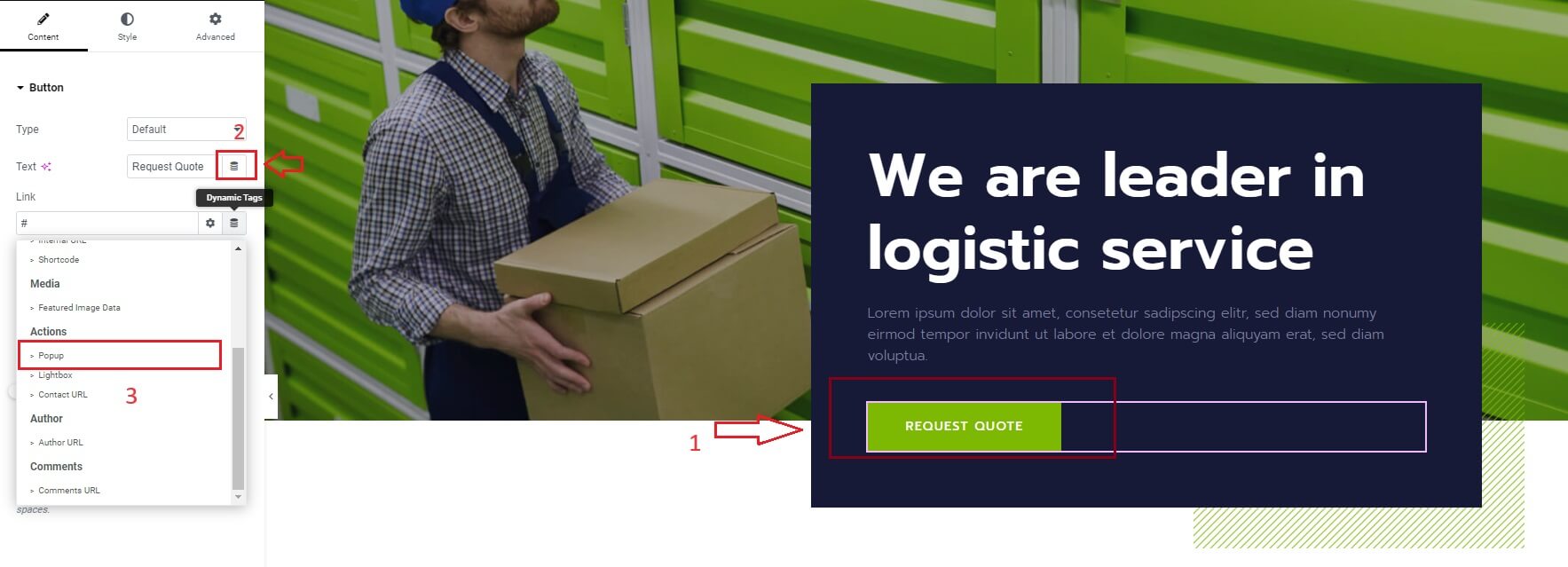 Huong dan tao popup bang elementor pro 5 1