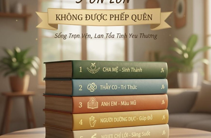Ghi Nhớ 5 Ơn nghĩa Không Thể Nào Quên Trong Đời