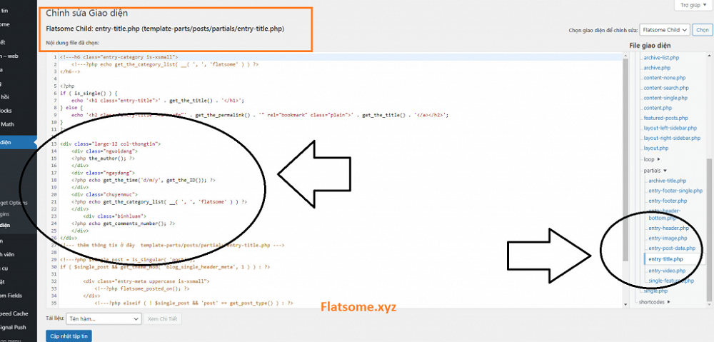 hien thi thong tin trong bai dang blog theme flatsome 2 min