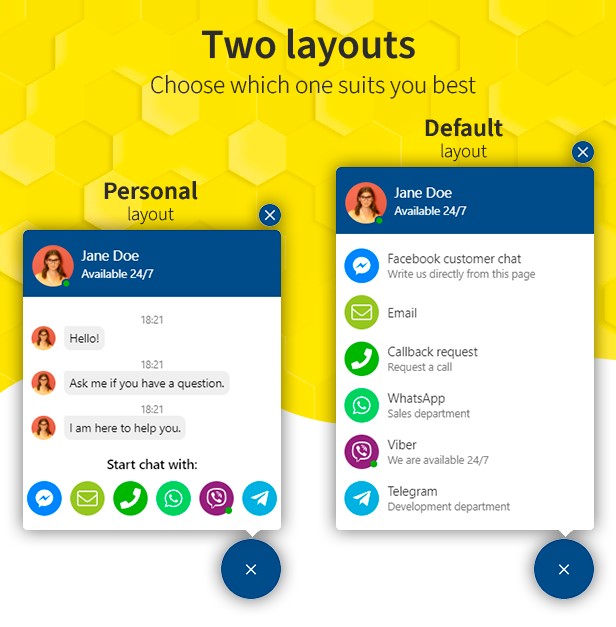 giao dien All in One Support Button