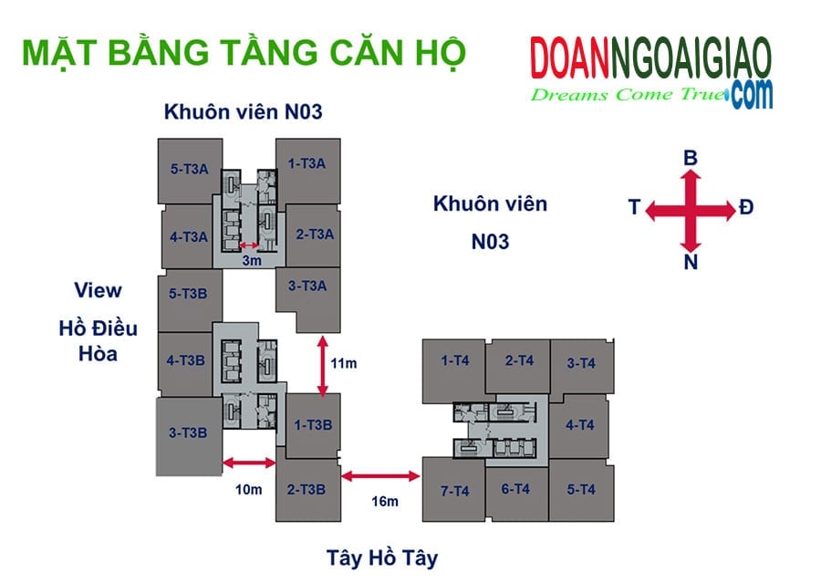 Mặt sàn các căn hộ tai Horizon Tower Ngoại giao đoàn