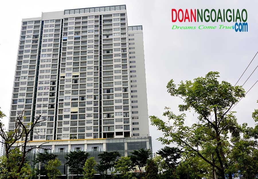 Horizon Tower tòa N03-T3 Nhìn từ Hồ điều hòa Ngoại giao đoàn