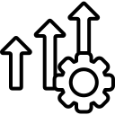 A person wearing a suit stands on a tall ladder, painting a large lightbulb outline on a black background.