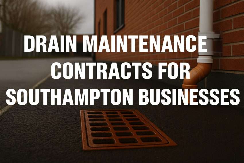Southampton commercial property with outdoor drains prepared for winter maintenance and flood prevention