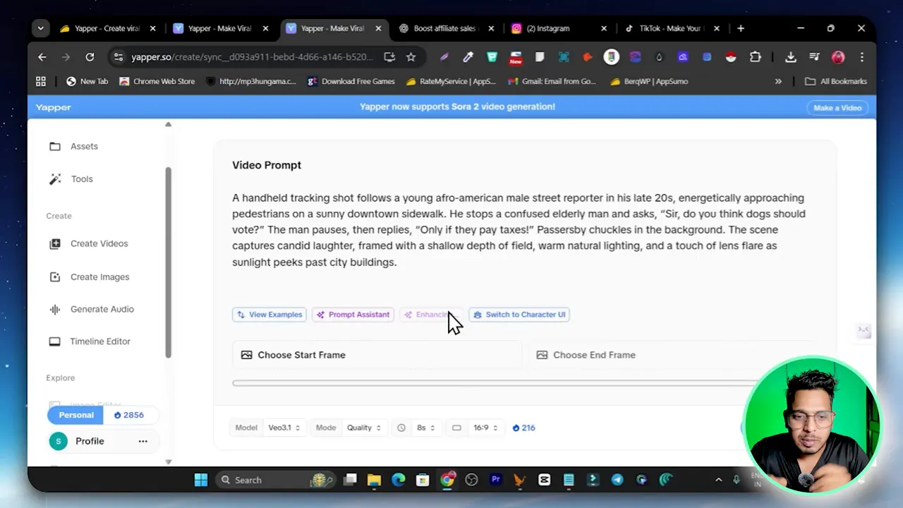 Enhance prompt feature producing a better, more detailed prompt