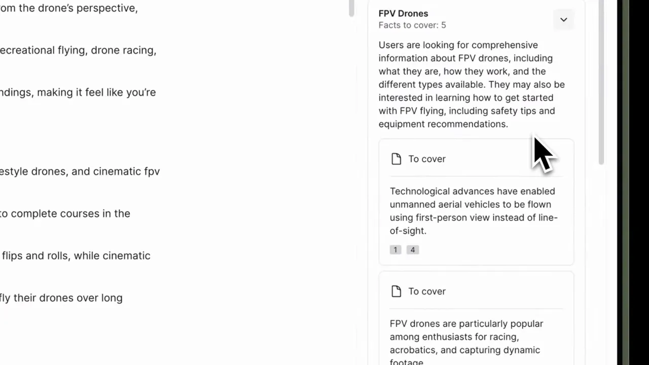 Bullet points and tables being parsed easily by AI