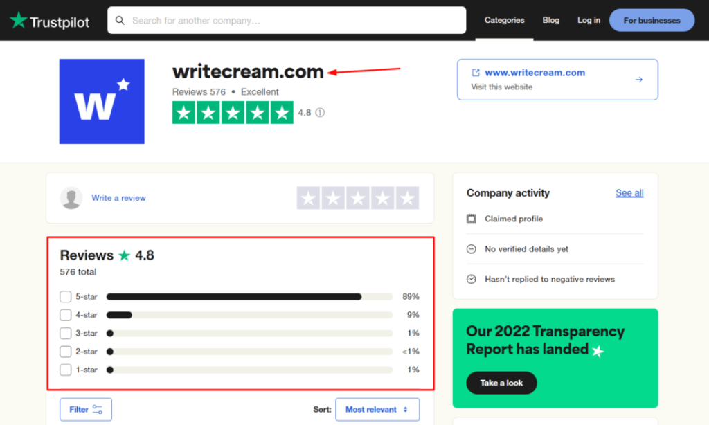 WriteCream reviews