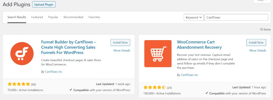 Cartflows WordPress free version