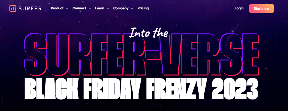 Get ready for the Surfer SEO Black Friday frenzy in 2023, where deals and discounts will transport you to the exciting world of surferverse.