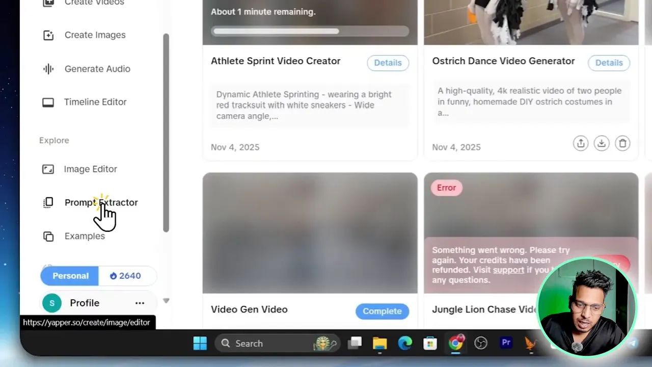 Bigfoot style dramatic vlog created using avatar and prompt assistant