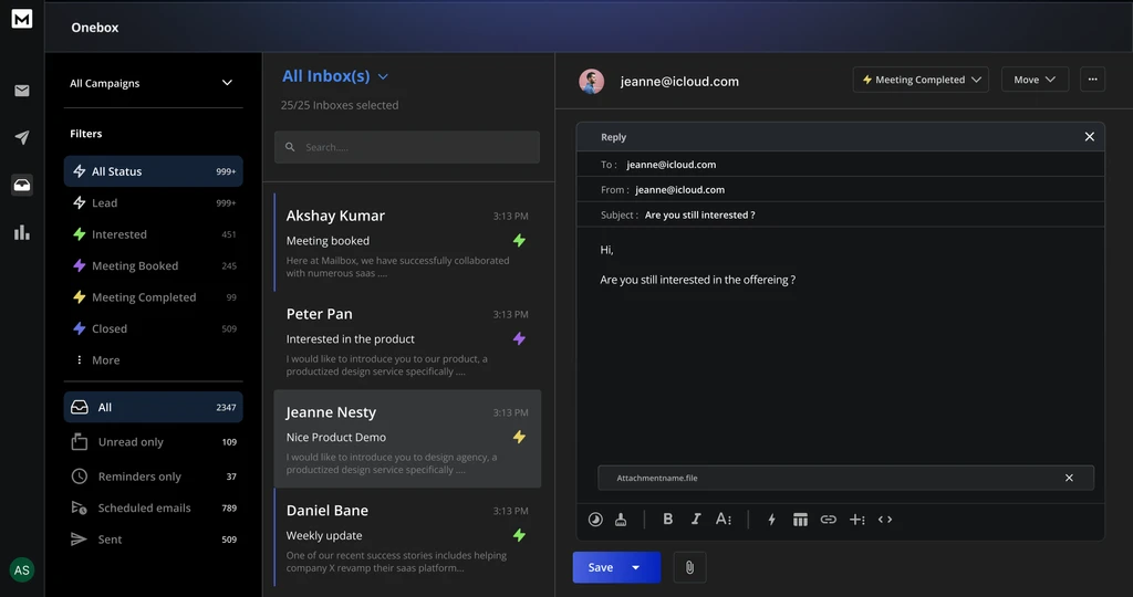 Reachinbox Ai Review Onebox - All in 1 Unified Inbox